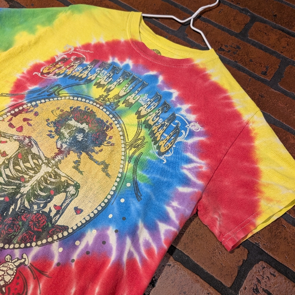 Ripple Junction Grateful Dead Tie Dye Men's S Skeleton‎ Graphic Tee